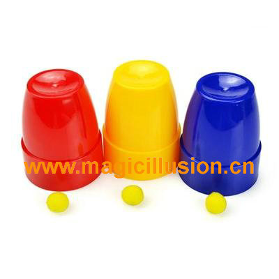 Normal three cup and ball magic toy